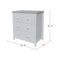 International Concepts Solid Wood Bedroom Dresser/Chest with 3 Drawers, White BD08-8003 - alternate 8